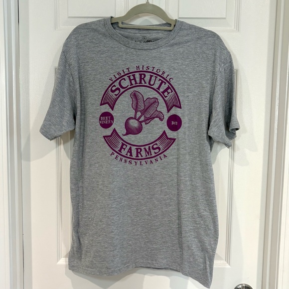 The Office Schrute Farms Beets Ripple Junction Graphic T-Shirt Men Sz L Dwight - Picture 1 of 8